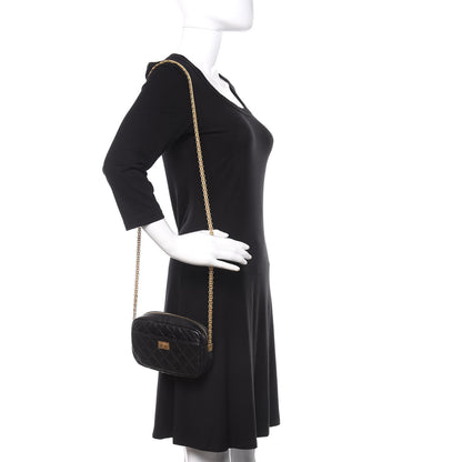 Chanel Aged Calfskin Quilted Mini Reissue Camera Case Black 2 of 10