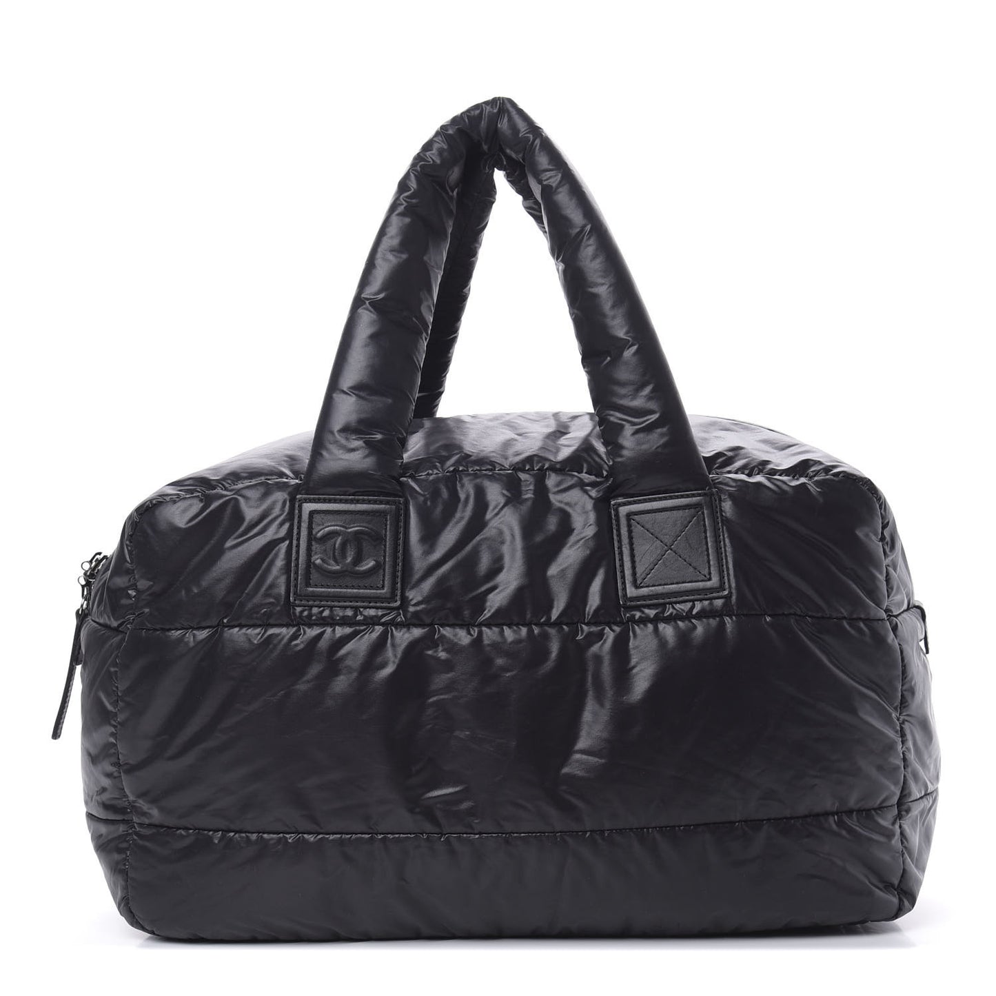 Nylon Quilted Large Coco Cocoon Tote Black