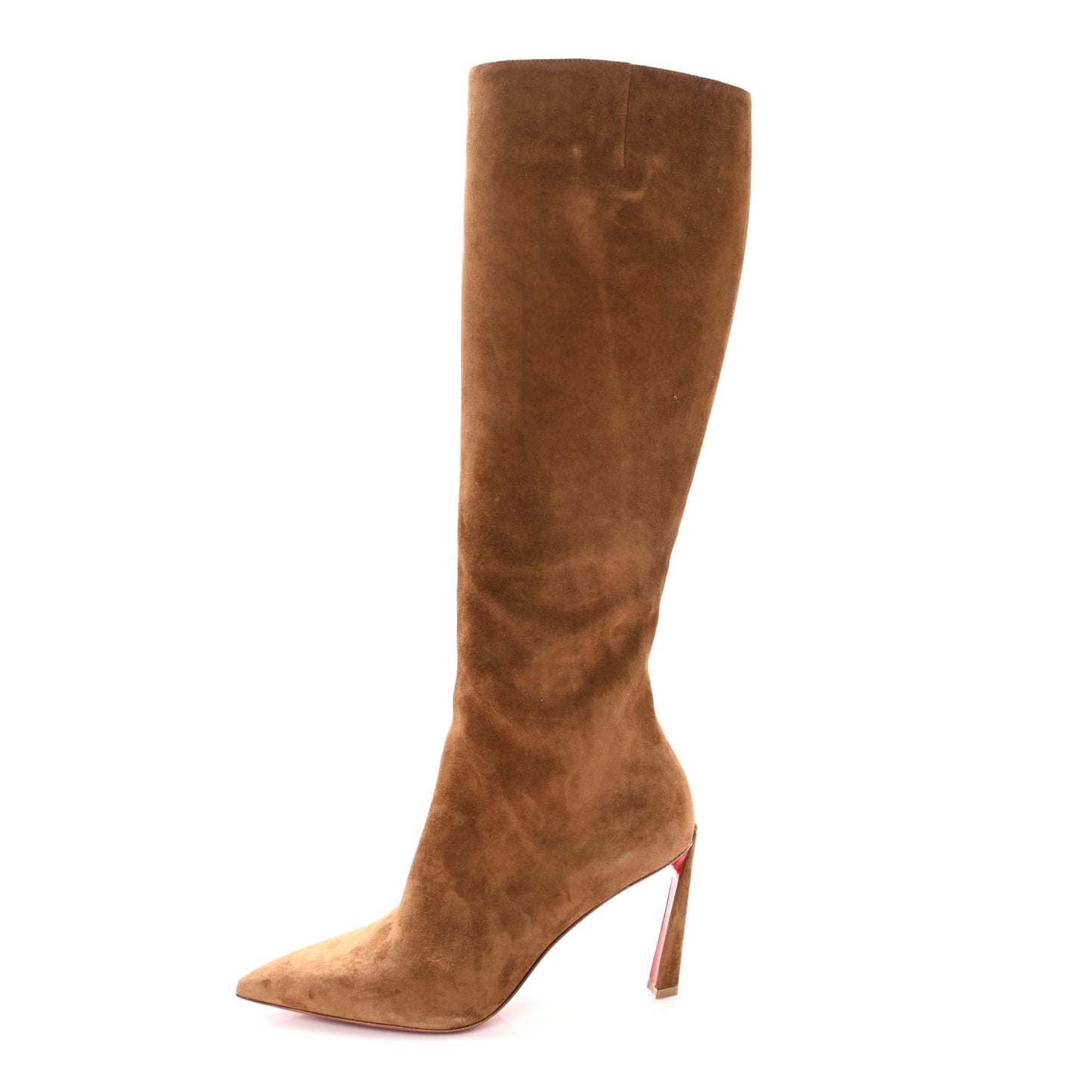 Suede Calfskin Condora Botta 85 Knee Boots 37.5 Brown