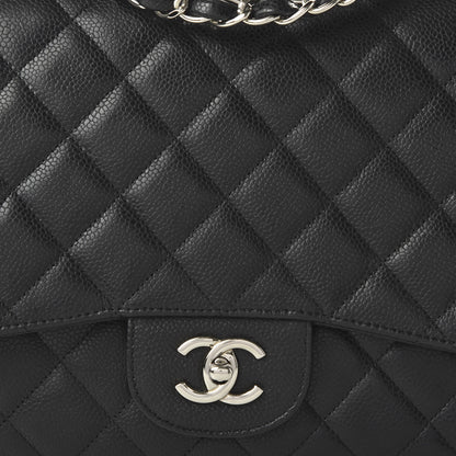 Chanel Caviar Quilted Jumbo Single Flap Black 5 of 11
