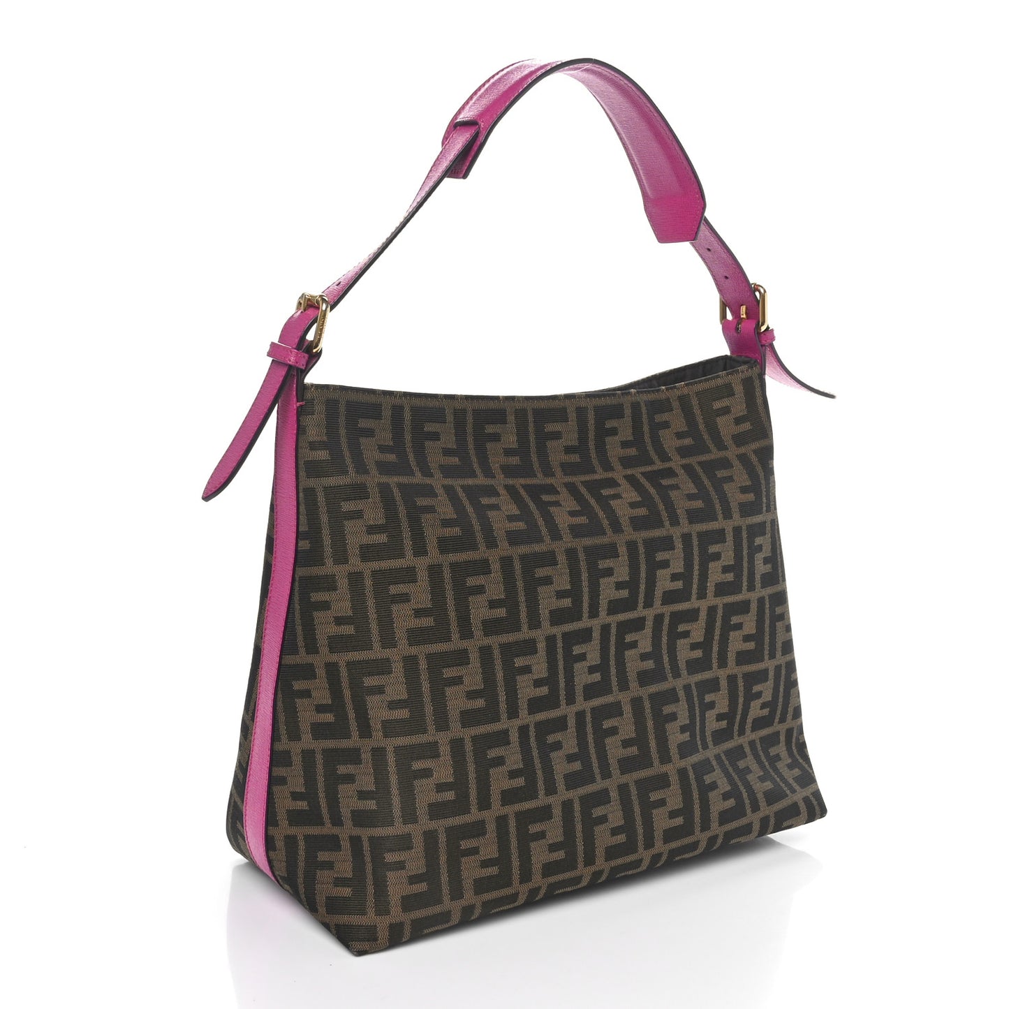 Zucca Vitello Spalmati Small Hobo Tobacco Magenta