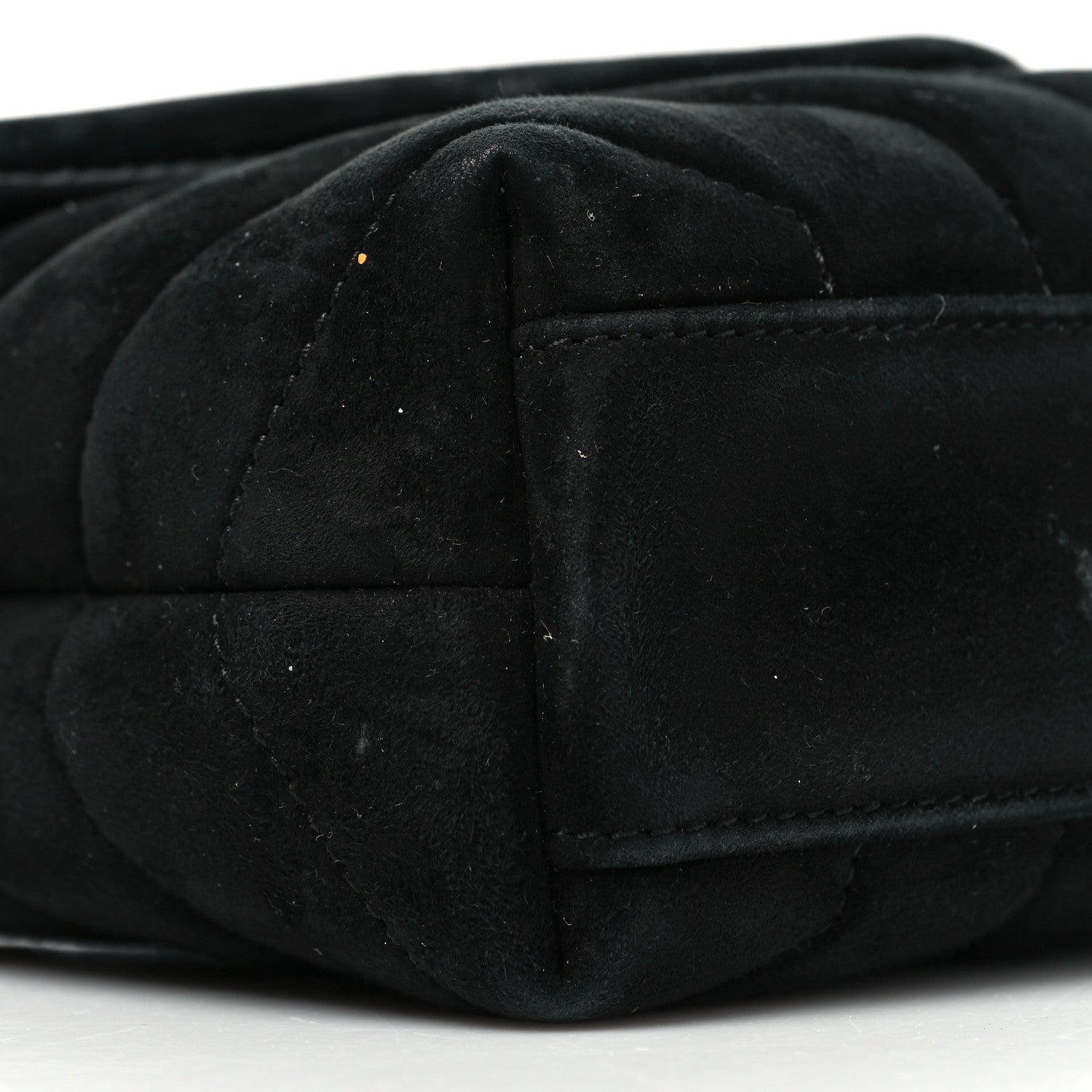 Saint Laurent Suede Y Quilted Monogram Toy Loulou Crossbody Bag Black 9 of 12