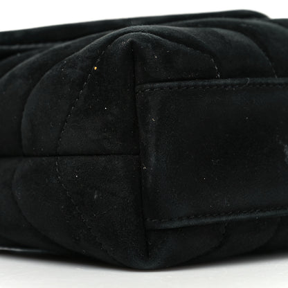 Saint Laurent Suede Y Quilted Monogram Toy Loulou Crossbody Bag Black 9 of 12