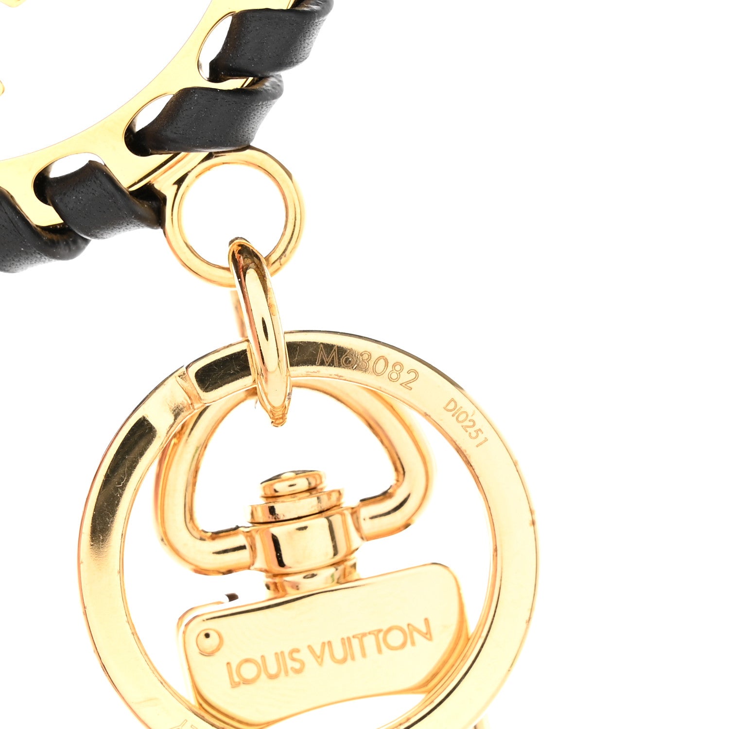 Louis Vuitton Metal Lambskin Enamel Very Bag Charm Key Holder Black 5 of 6