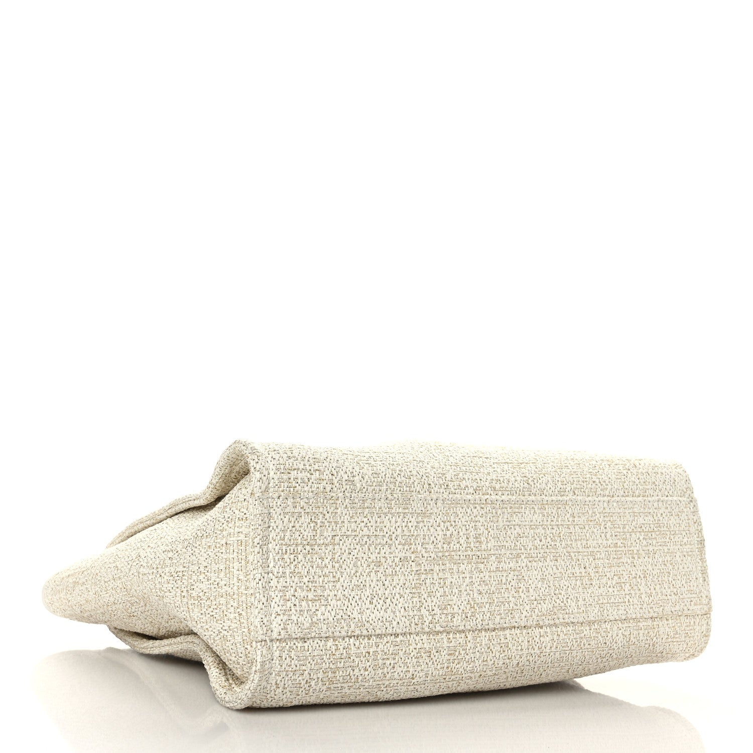 Chanel Lurex Boucle Small Deauville Tote Ivory 4 of 9