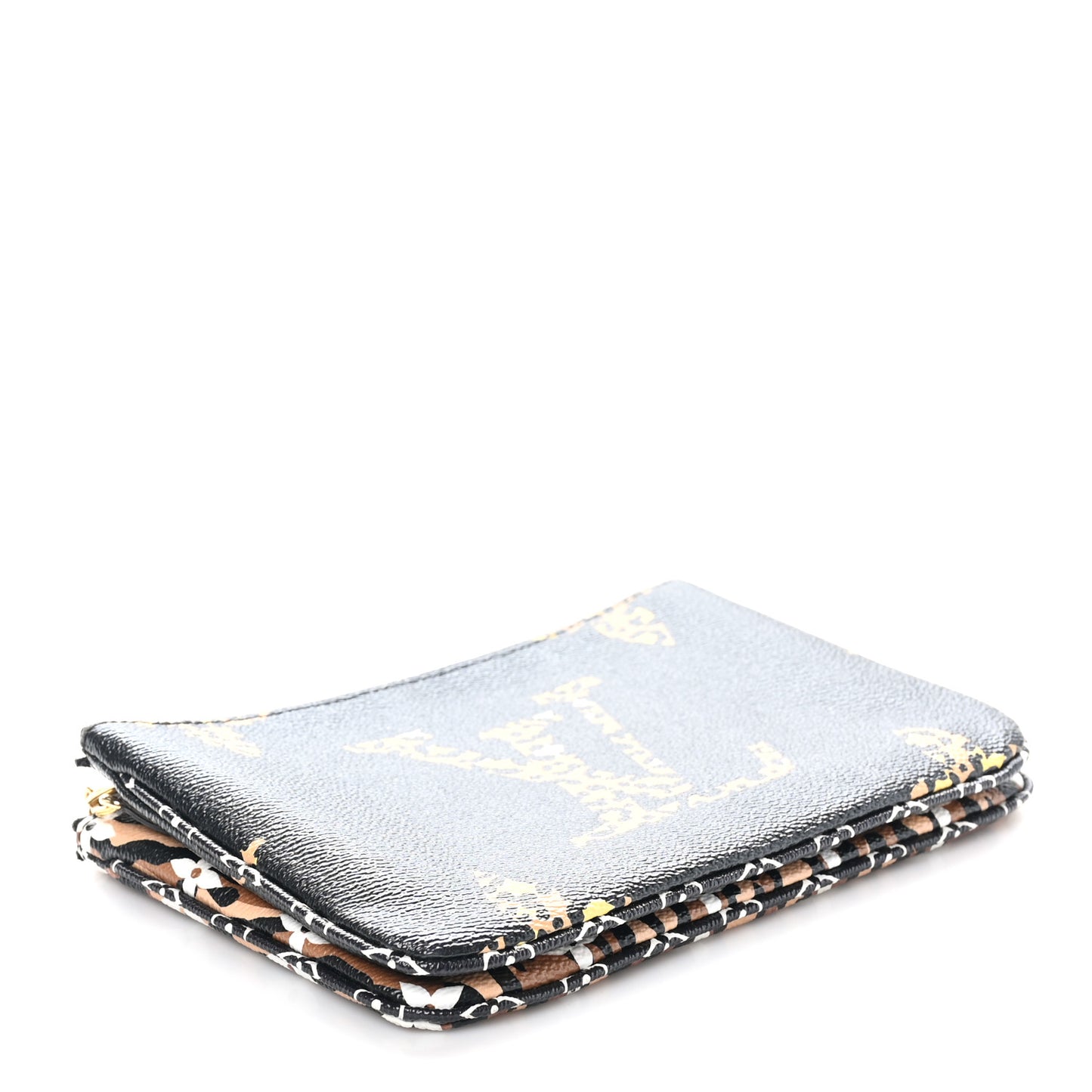 Monogram Giant Jungle Pochette Double Zip Black