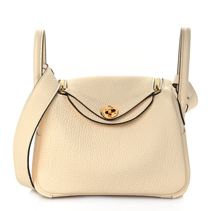 Hermes Taurillon Clemence Mini Lindy 20 Nata 1 of 9
