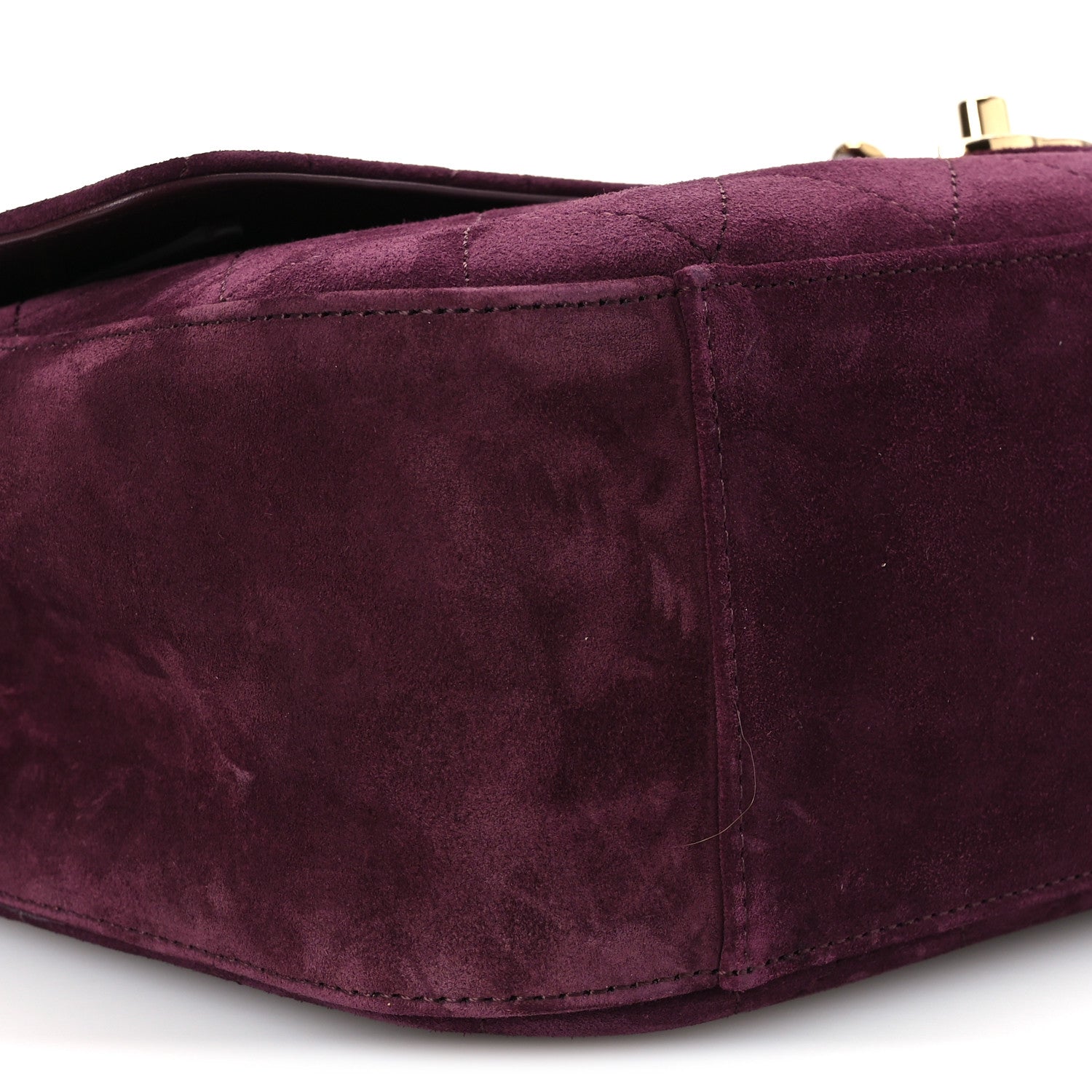 Chanel Suede Calfskin Small Souplissimo Maxi Flap Burgundy 9 of 11