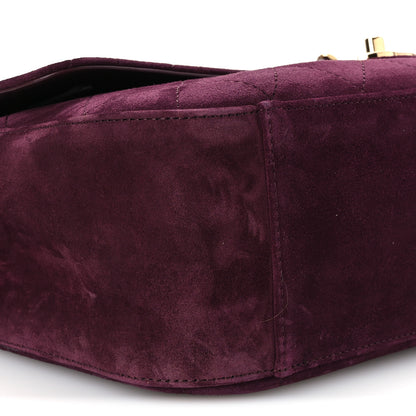 Chanel Suede Calfskin Small Souplissimo Maxi Flap Burgundy 9 of 11