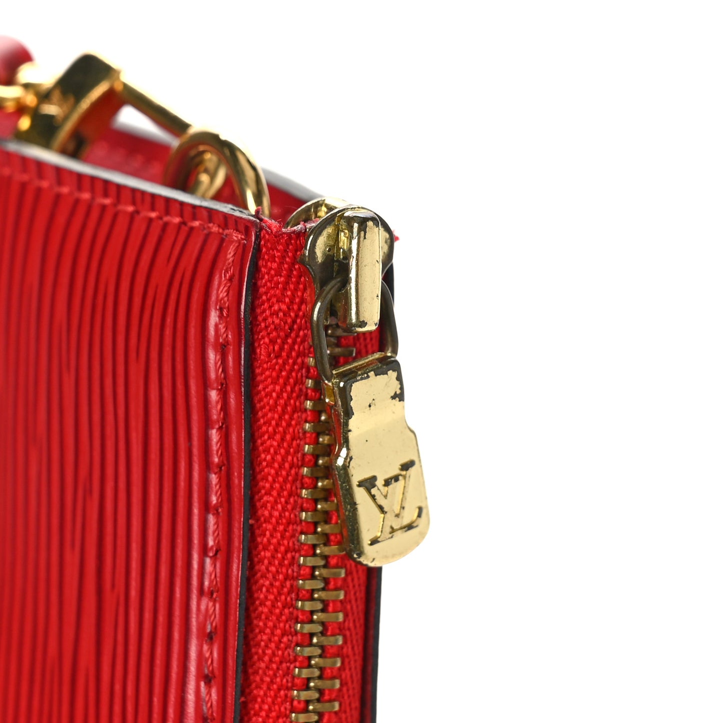 Epi Pochette Accessories 24 Castillan Red