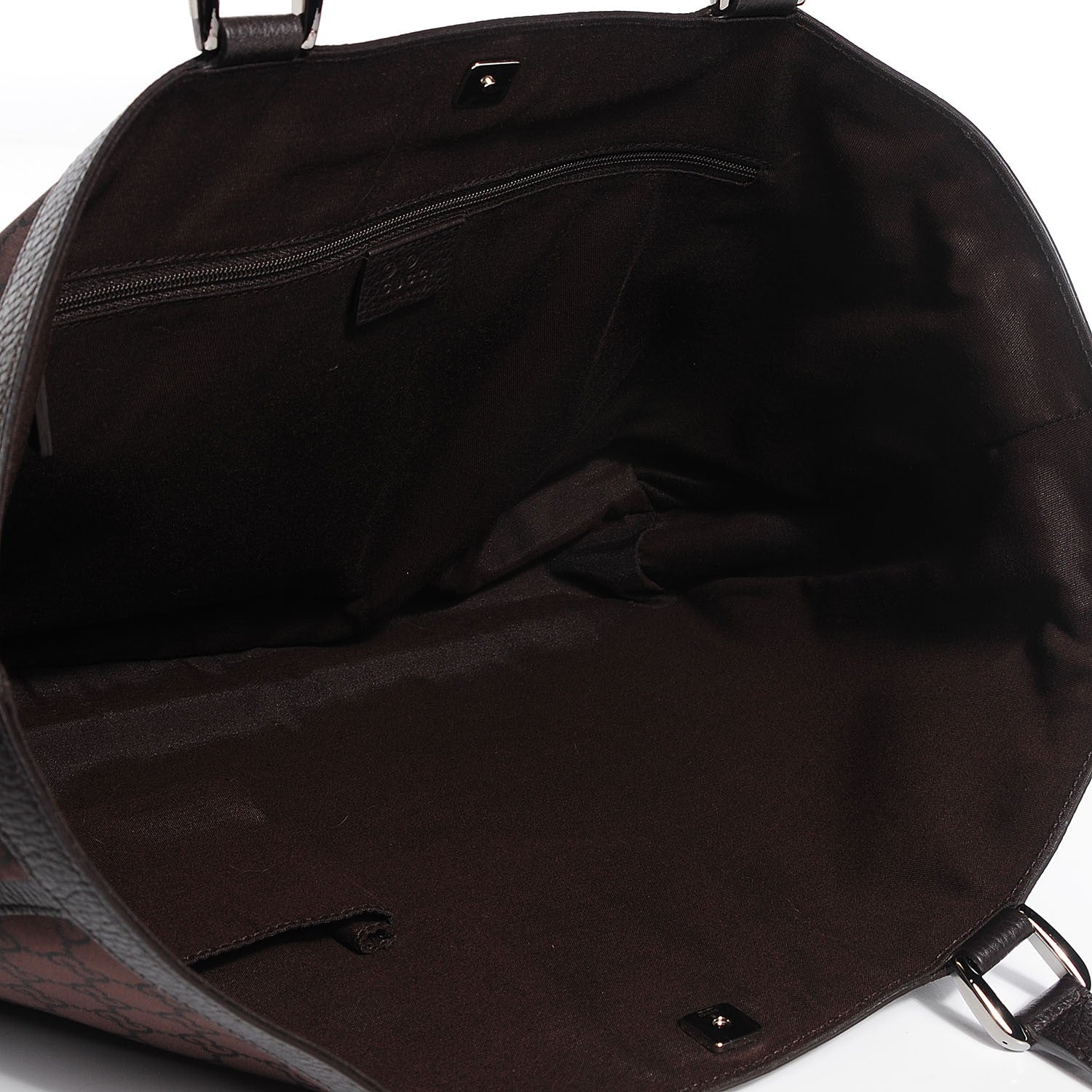 Gucci Satin Monogram Large Abbey Tote Brown 5 of 7