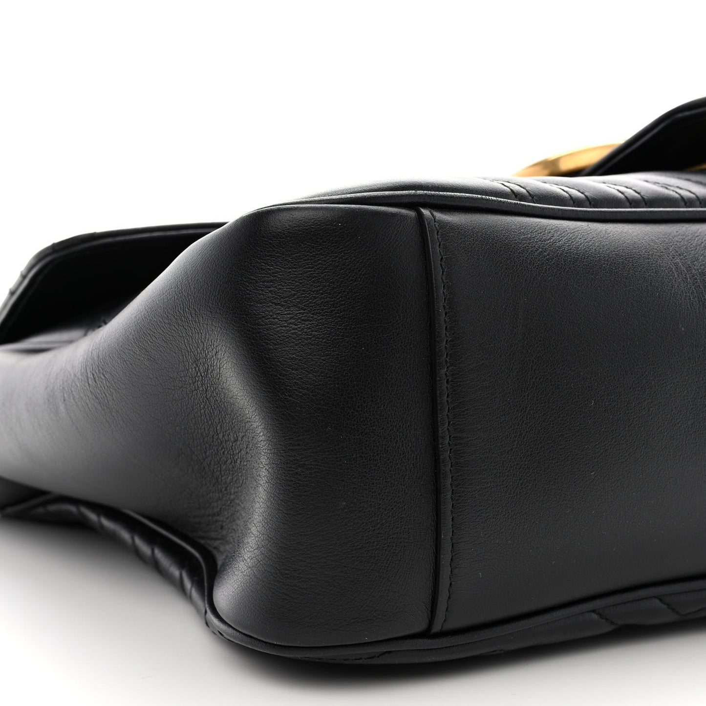 Calfskin Matelasse Large GG Marmont Shoulder Bag Black