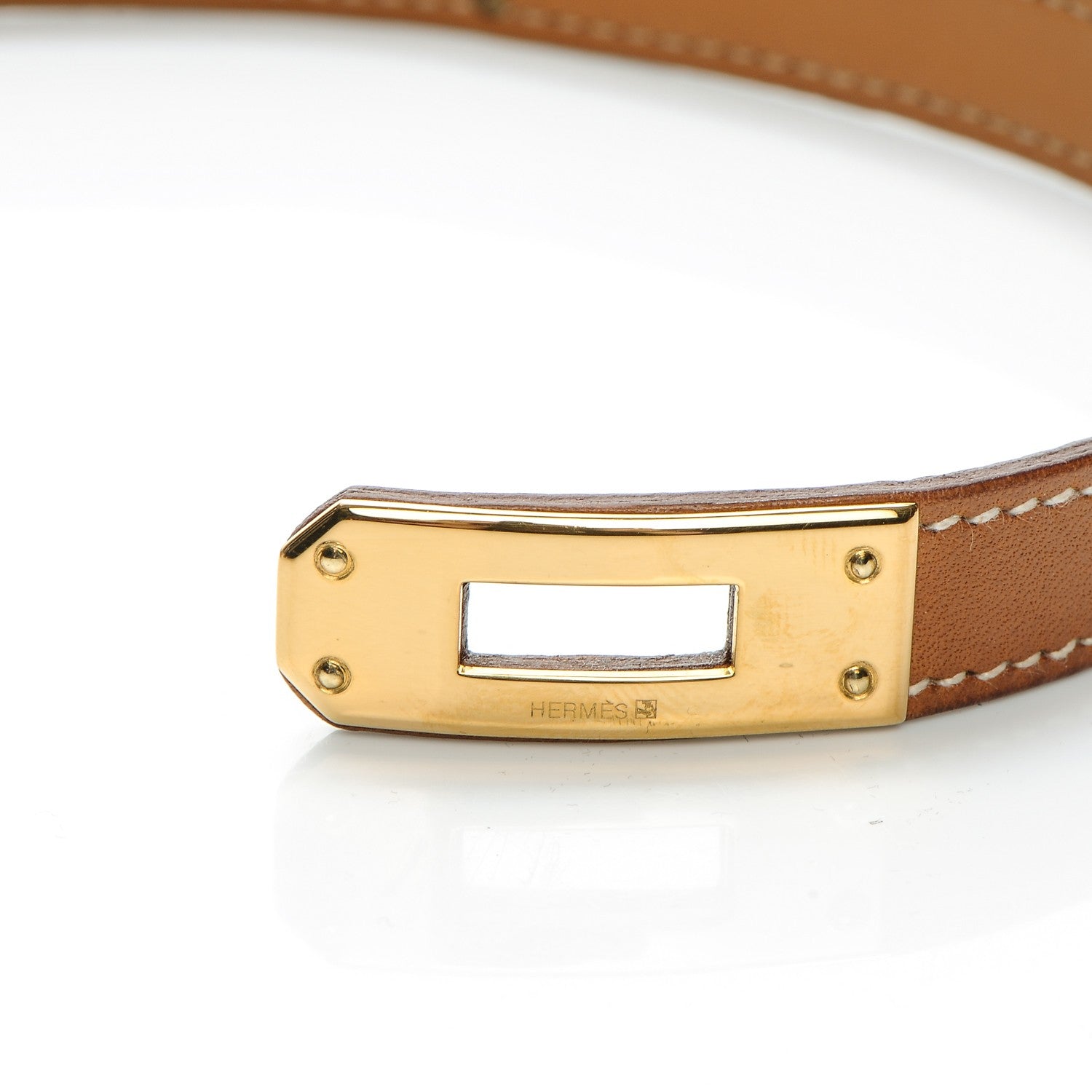 Hermes Barenia Kelly Double Tour Bracelet XS Fauve 5 of 9