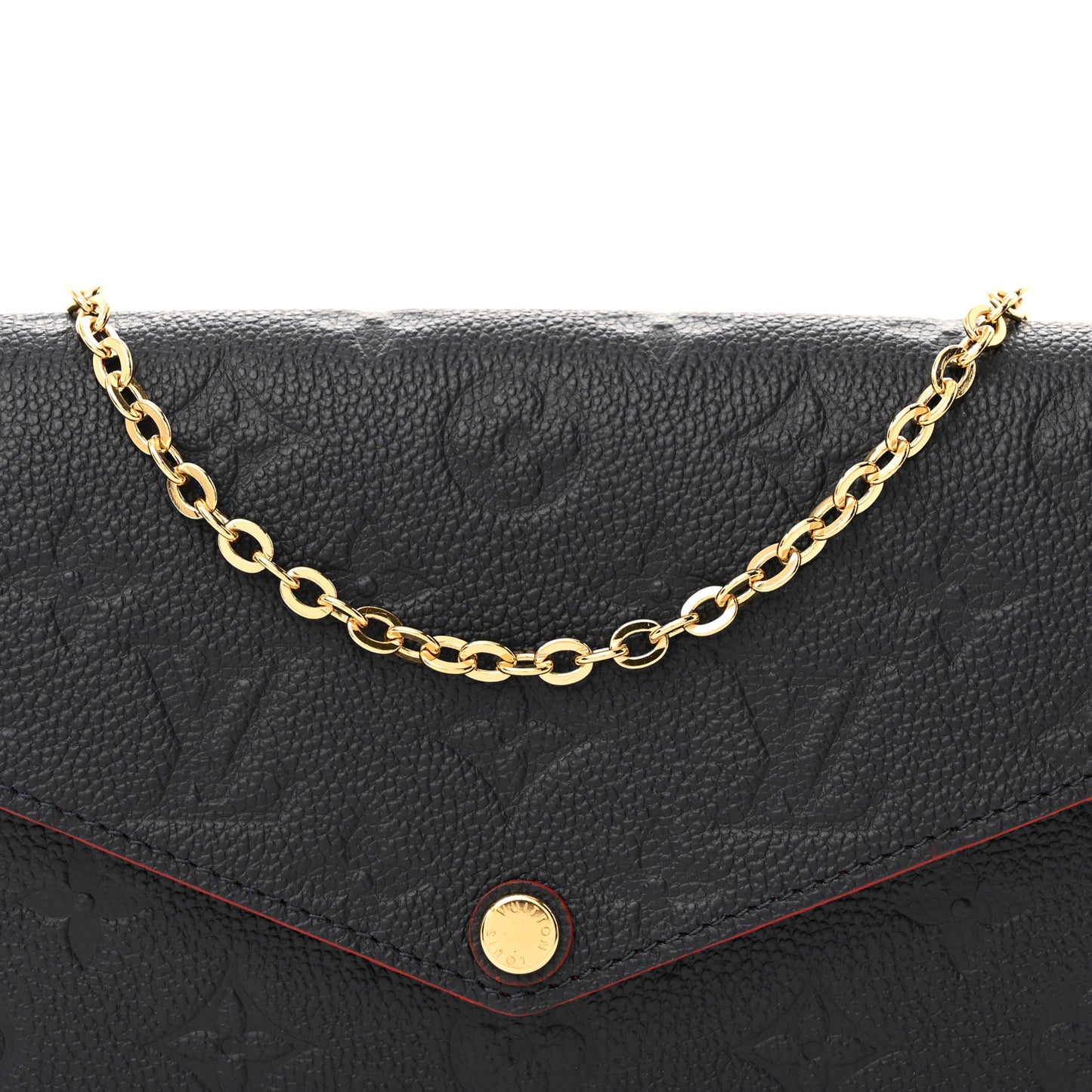 Empreinte Pochette Felicie Chain Wallet Marine Rouge