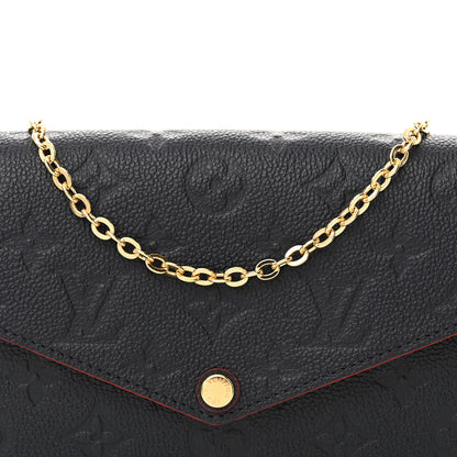 Louis Vuitton Empreinte Pochette Felicie Chain Wallet Marine Rouge 7 of 9