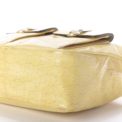 Gucci Patent Guccissima Pocket Hobo Yellow 7 of 15