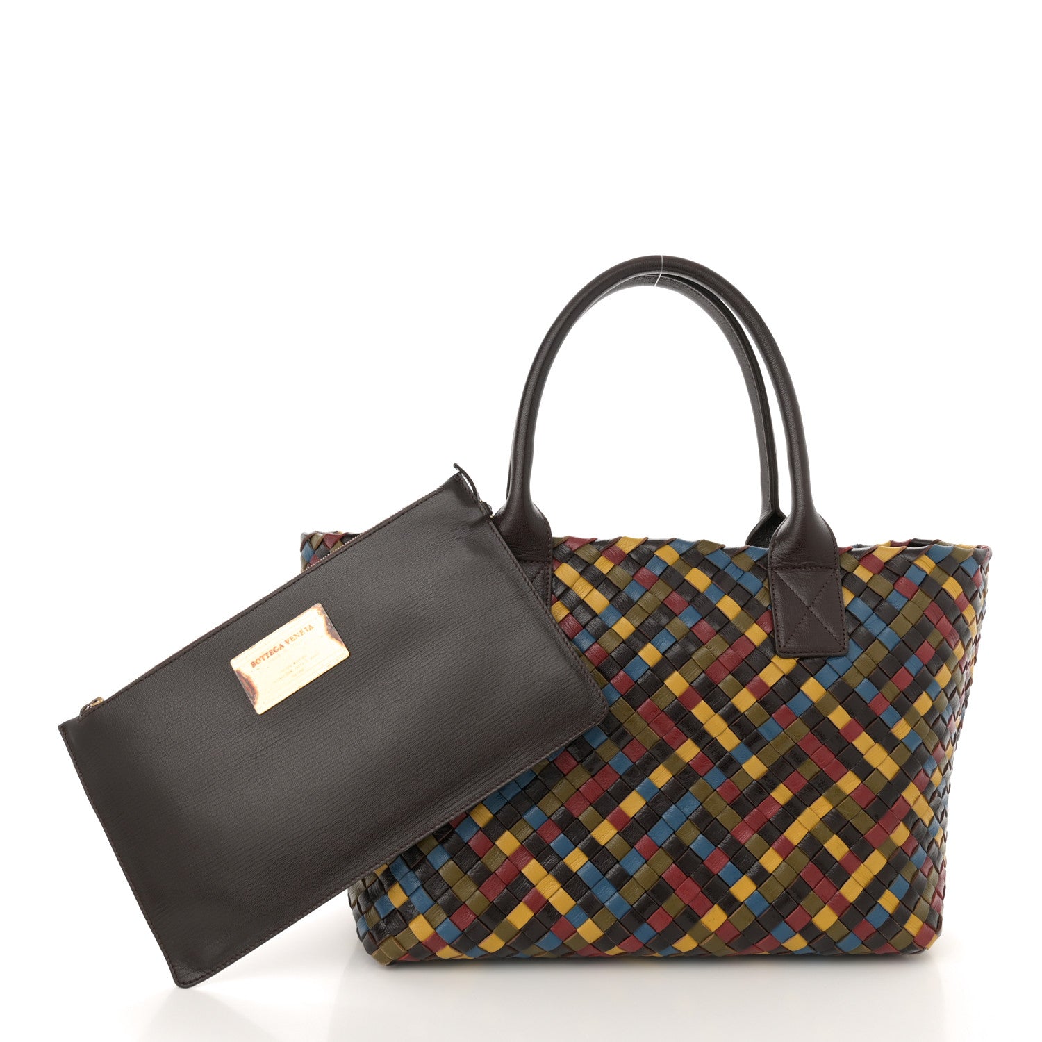 Bottega Veneta Shiny Goatskin Intrecciato Small Cabat Multicolor 3 of 13