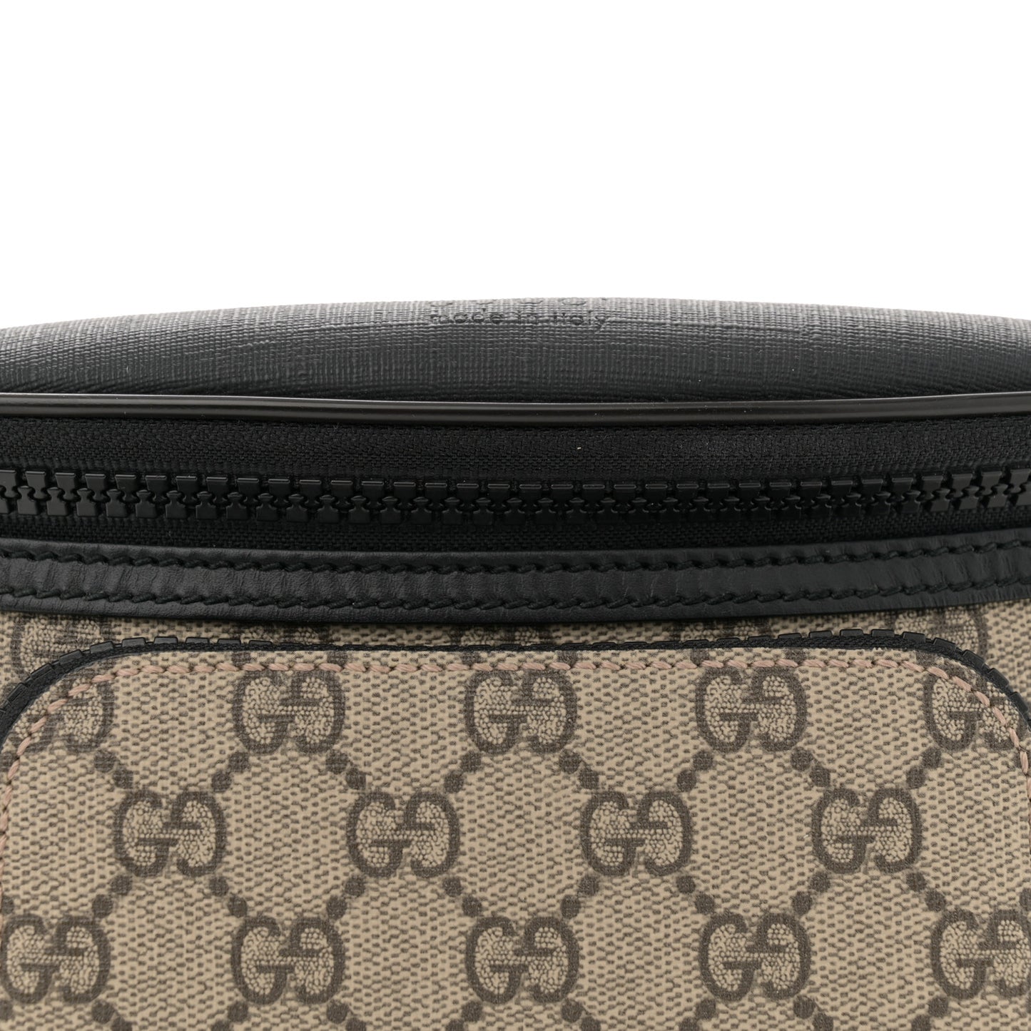GG Supreme Monogram Belt Bag Black