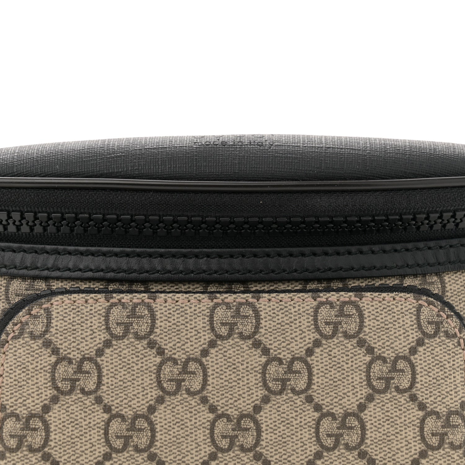 Gucci GG Supreme Monogram Belt Bag Black 8 of 12