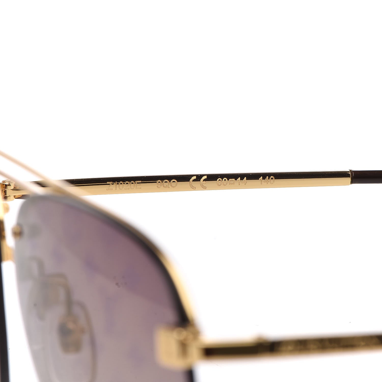 Louis Vuitton Clockwise Sunglasses Z1020E Gold 6 of 8