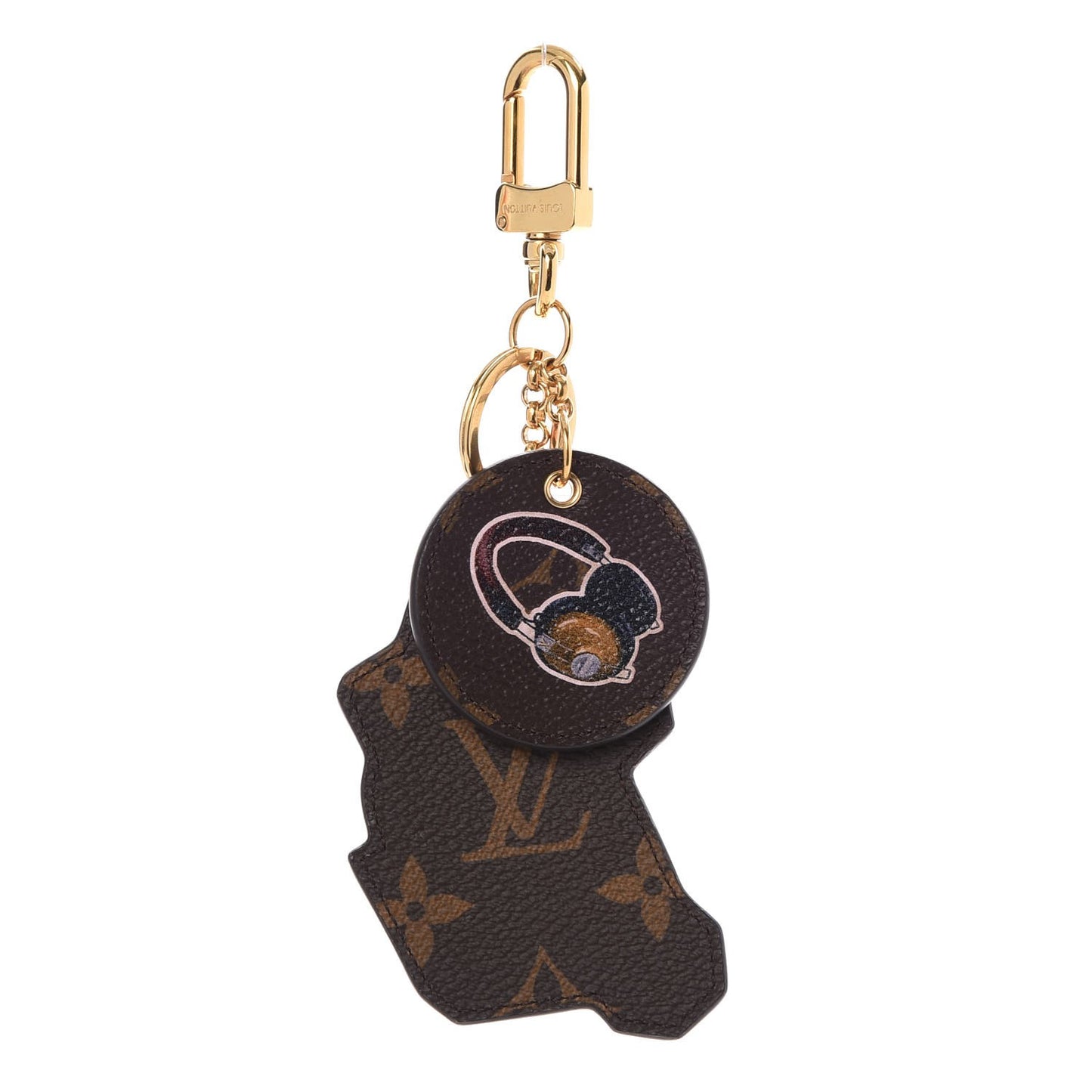 Calfskin Monogram World Tour Bag Charm Key Holder