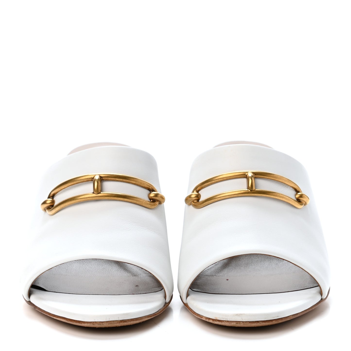 Calfskin Camilla Mules 38 White