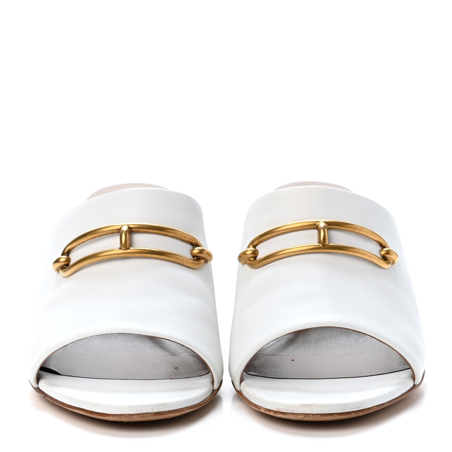 Hermes Calfskin Camilla Mules 38 White 2 of 4