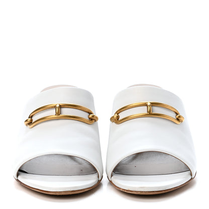 Hermes Calfskin Camilla Mules 38 White 2 of 4