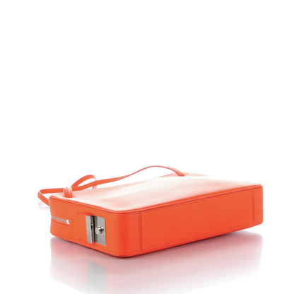 Celine Nappa Side Lock Dragonne Shoulder Bag Bright Orange 4 of 9