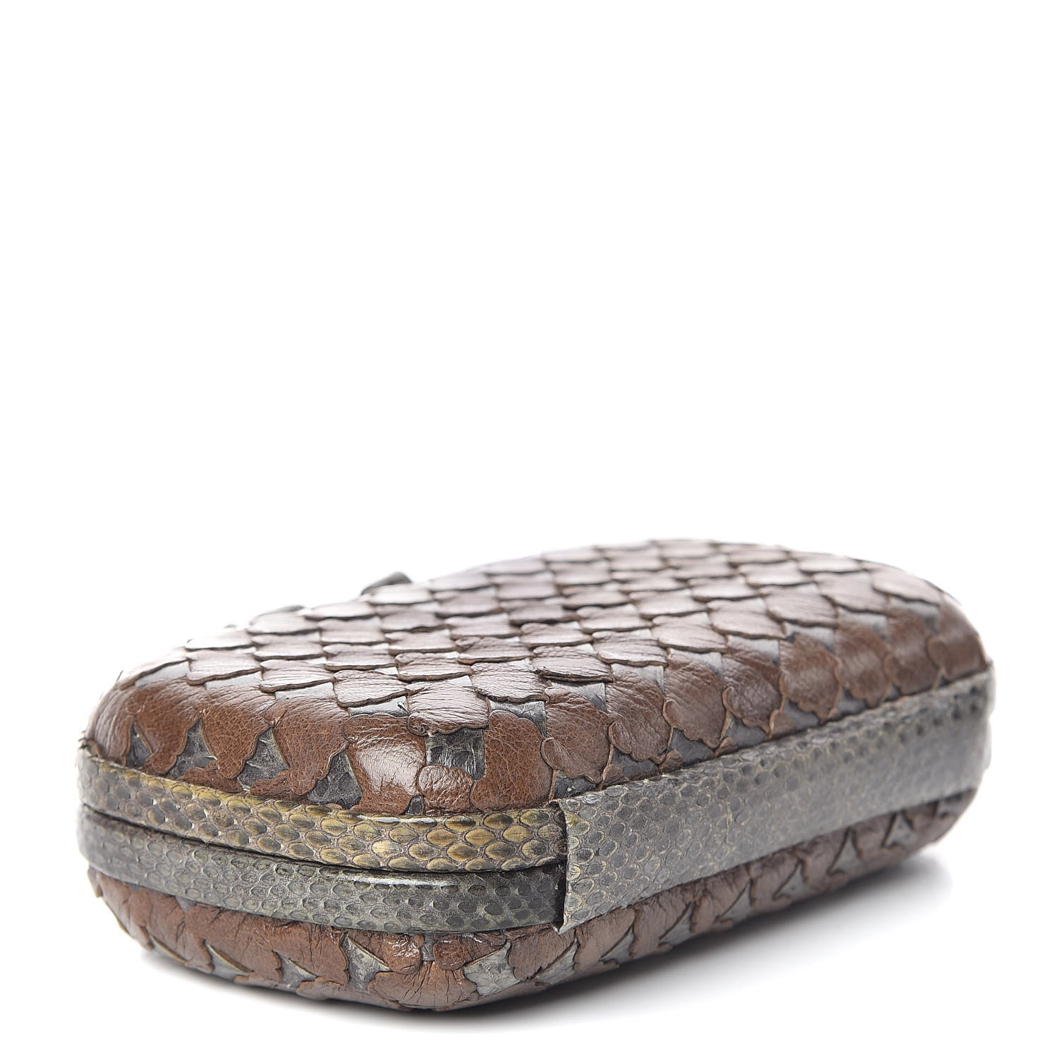 Bottega Veneta Ayers Grained Calfskin Intrecciato Knot Studded Clutch 4 of 14