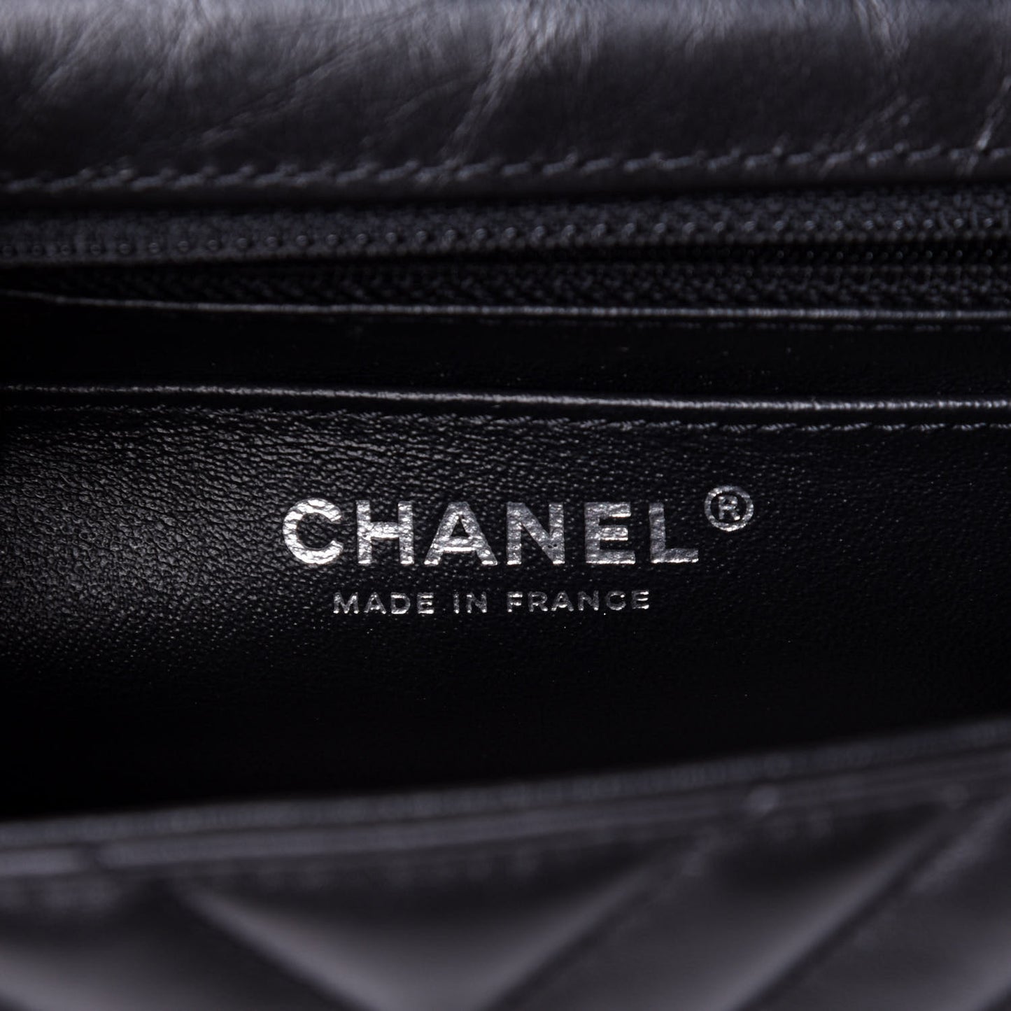 Aged Calfskin Chevron Quilted 2.55 Reissue Mini Flap So Black