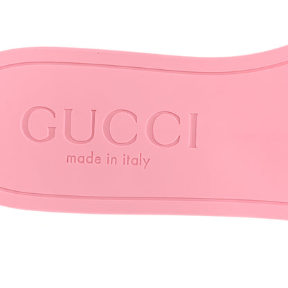 Gucci Rubber Interlocking G Womens Slide Sandals 38 Wild Rose 8 of 10