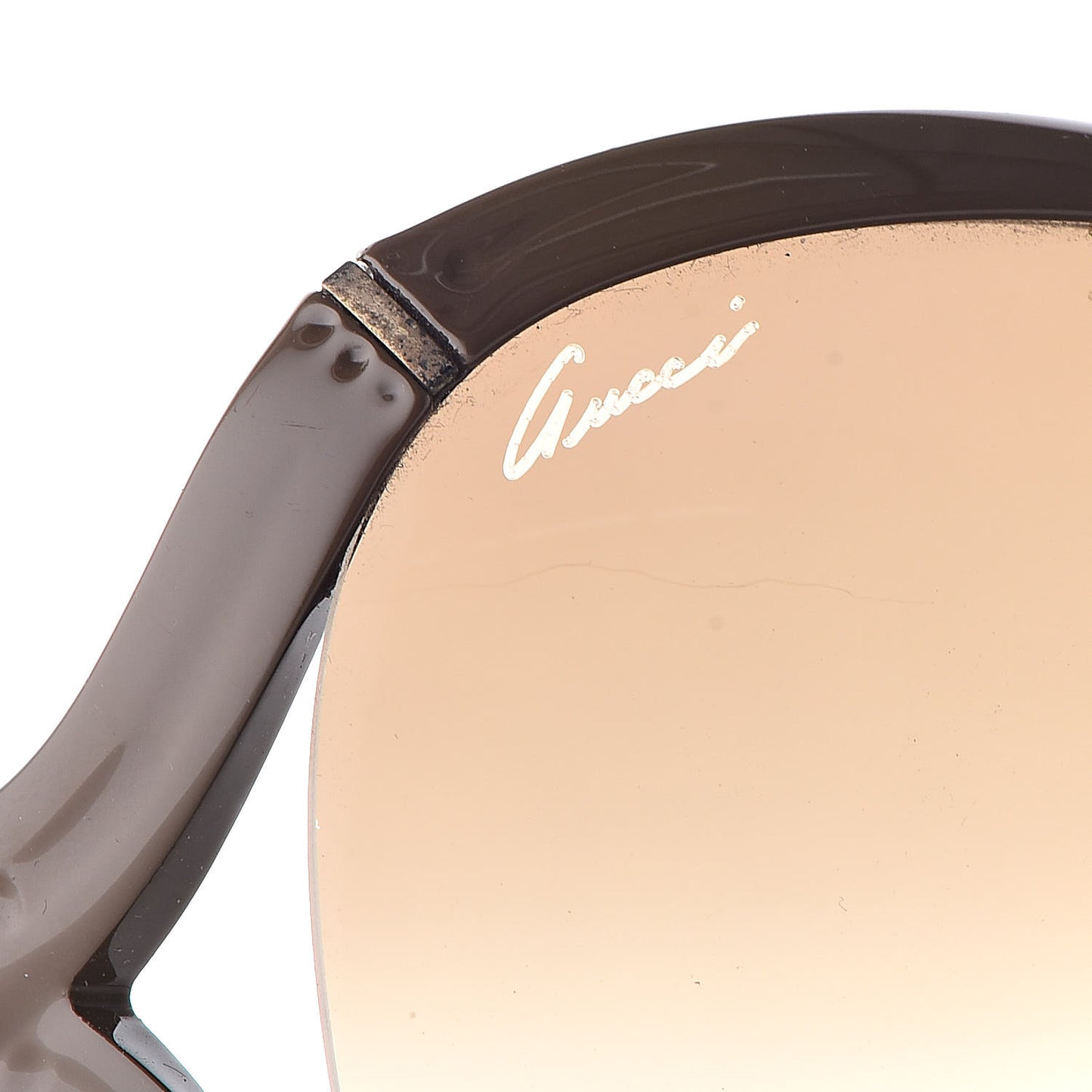 Oversized Oval Bamboo Sunglasses GG 3509S Brown