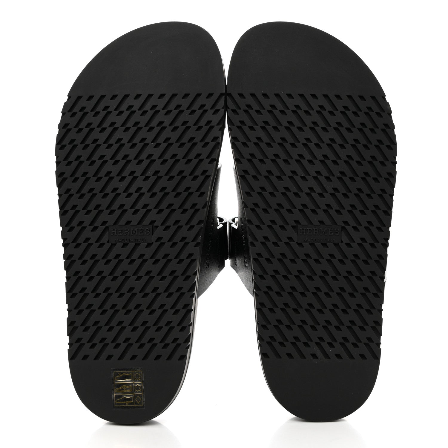 Hermes Calfskin Womens Chypre Sandals 37.5 Black 5 of 9