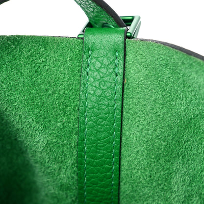 Hermes Taurillon Clemence Monochrome Picotin Lock 18 PM Bambou 7 of 9