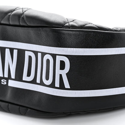 Christian Dior Lambskin Cannage Medium Dior Vibe Hobo Bag Black 9 of 10