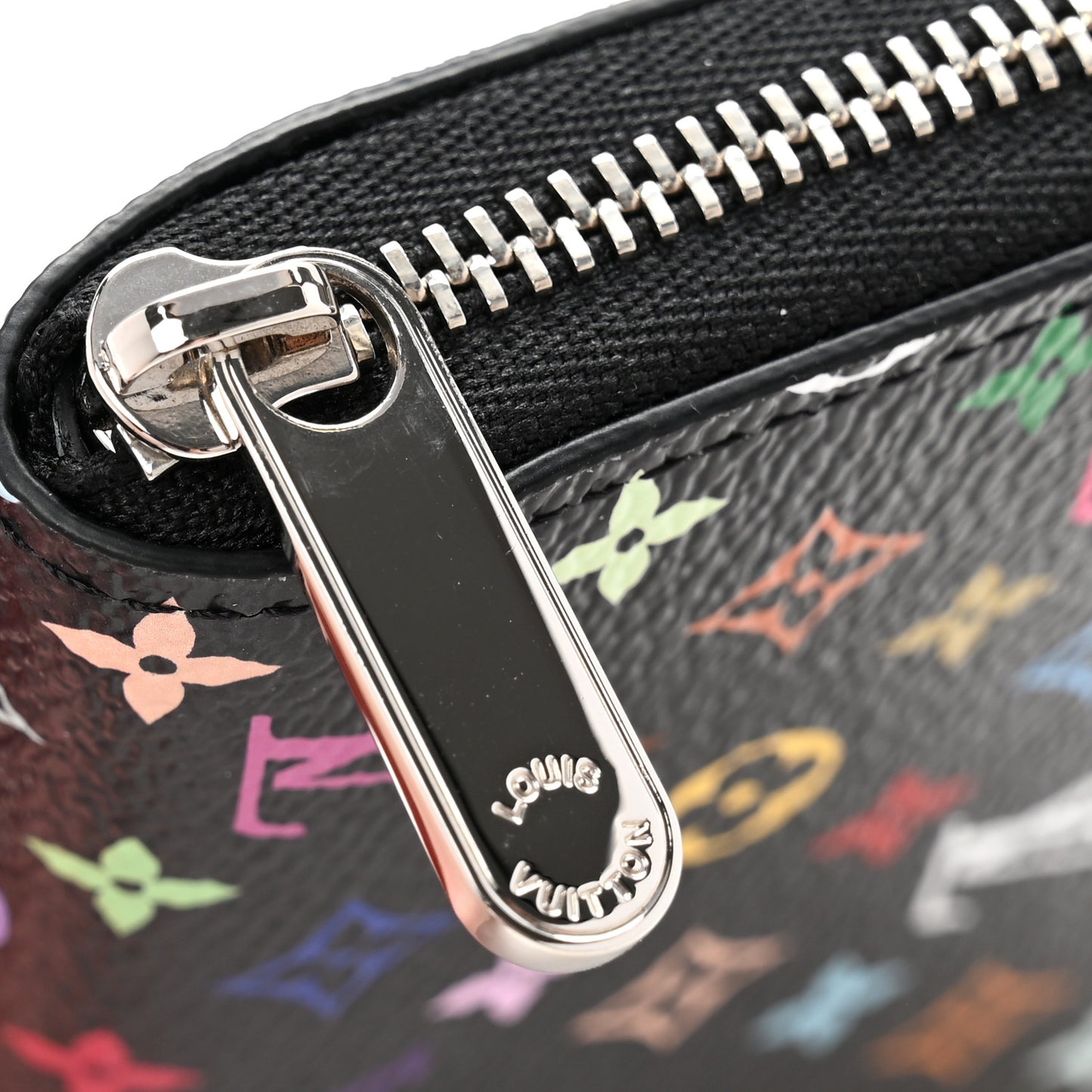 LV x TM Monogram Multicolor Zippy Coin Purse Black