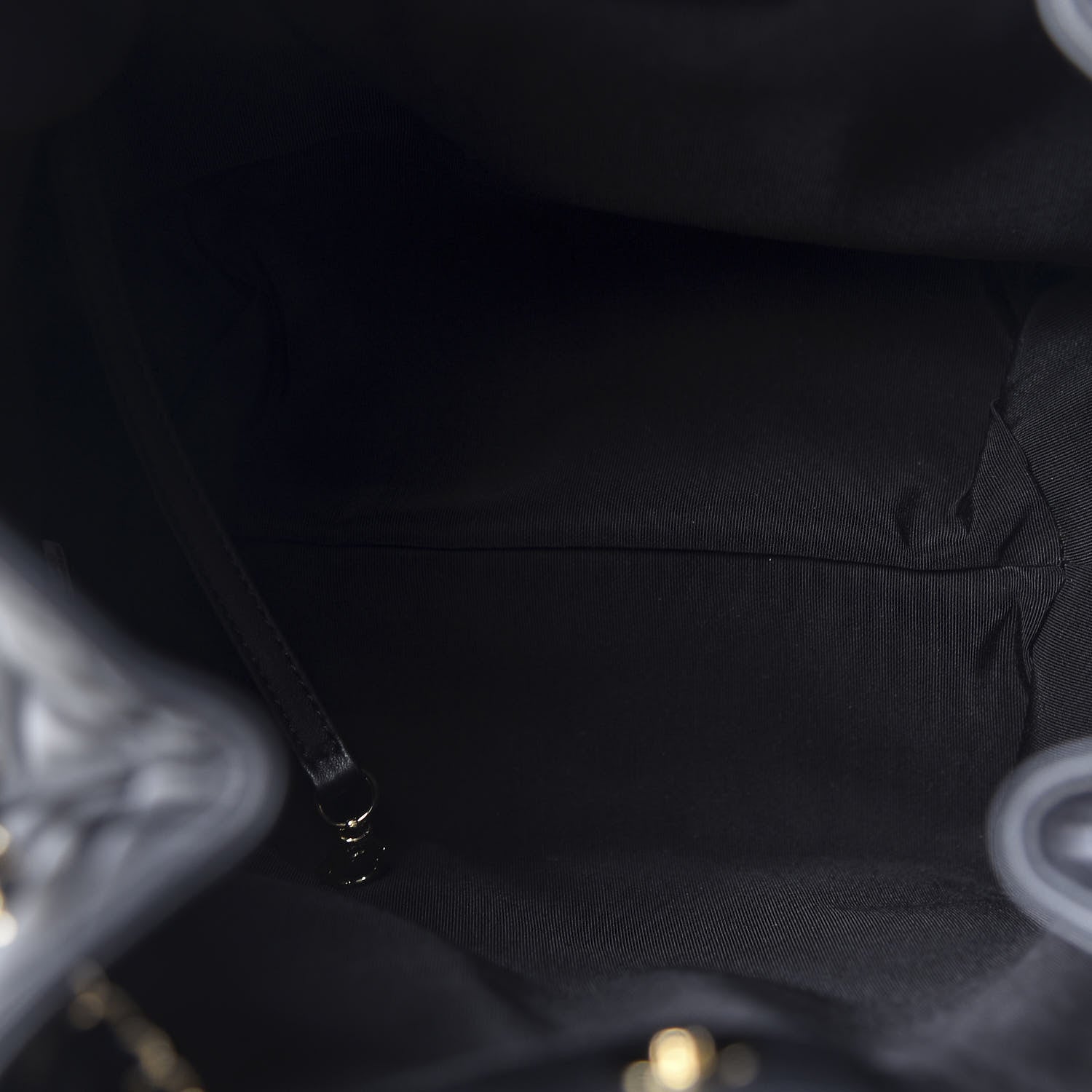 Chanel Lambskin Quilted CC Dweller Drawstring Tote Black 5 of 11