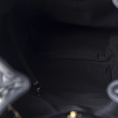 Chanel Lambskin Quilted CC Dweller Drawstring Tote Black 5 of 11