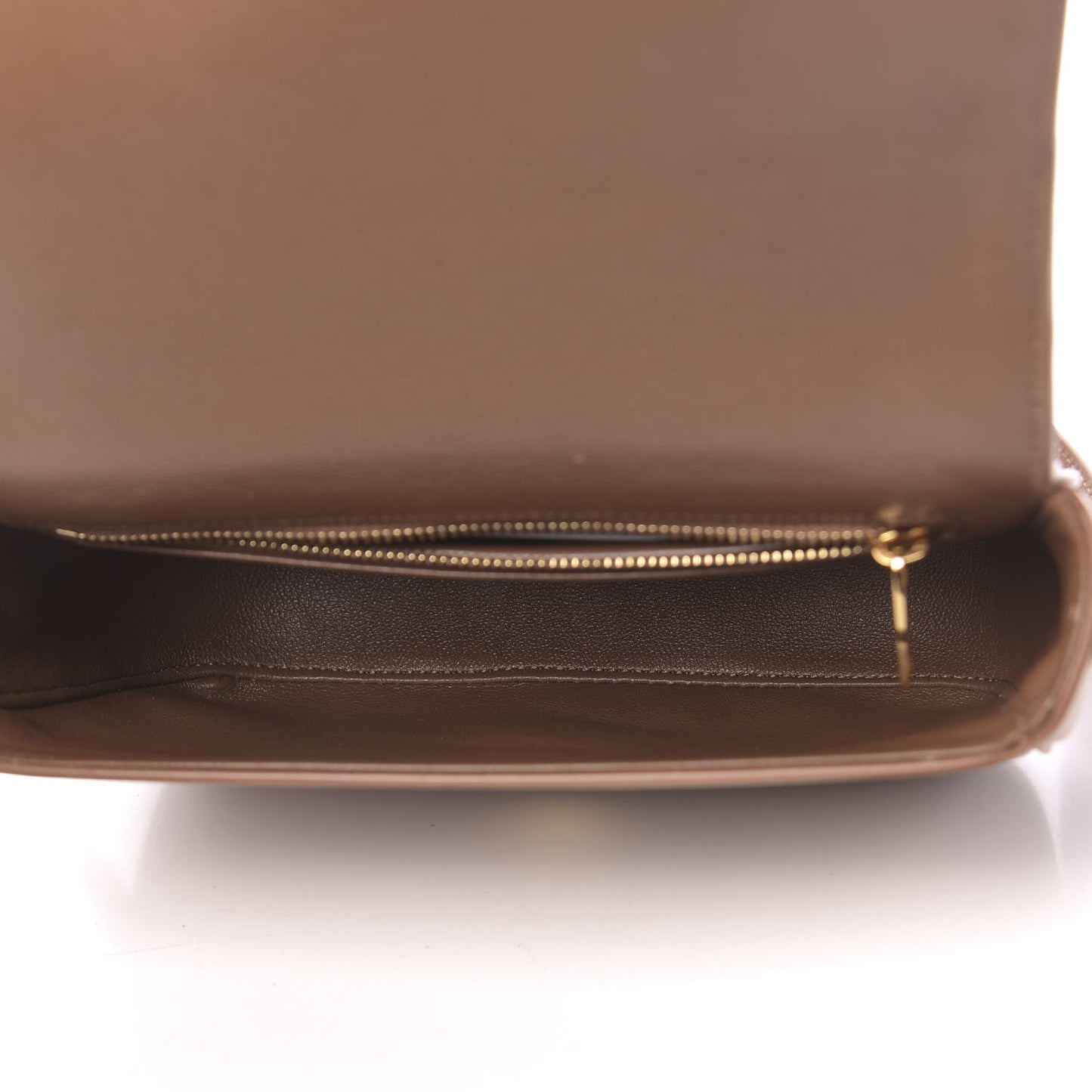 Shiny Calfskin Medium Tassel Bag Caramel