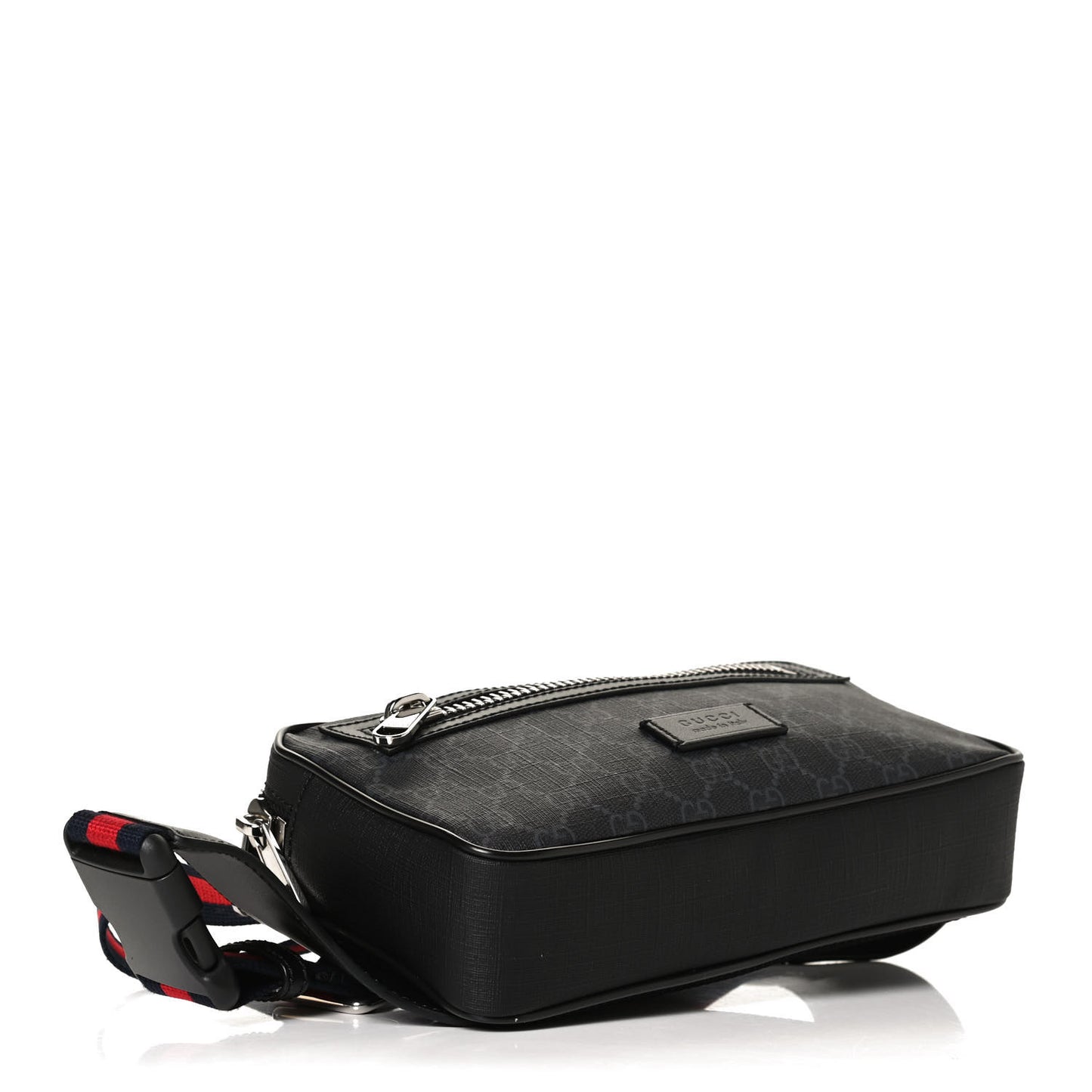 Soft GG Supreme Monogram Web Belt Bag Black Grey