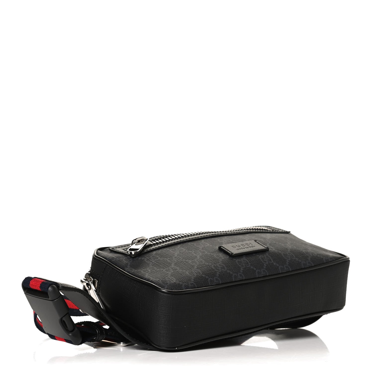 Gucci Soft GG Supreme Monogram Web Belt Bag Black Grey 4 of 12
