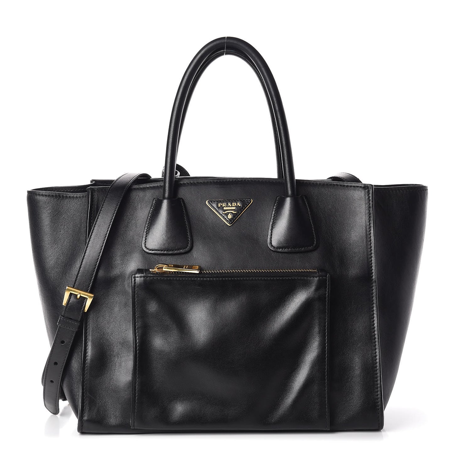 Soft Calfskin Shopping Tote Black