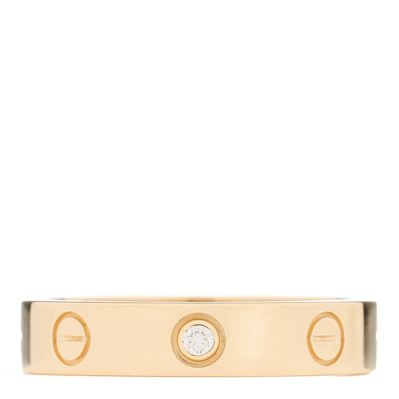 18K Yellow Gold Diamond 4mm LOVE Wedding Band Ring 52 6