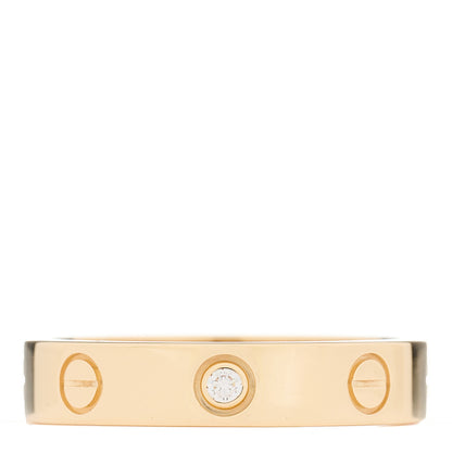 Cartier 18K Yellow Gold Diamond 4mm LOVE Wedding Band Ring 52 6 2 of 4