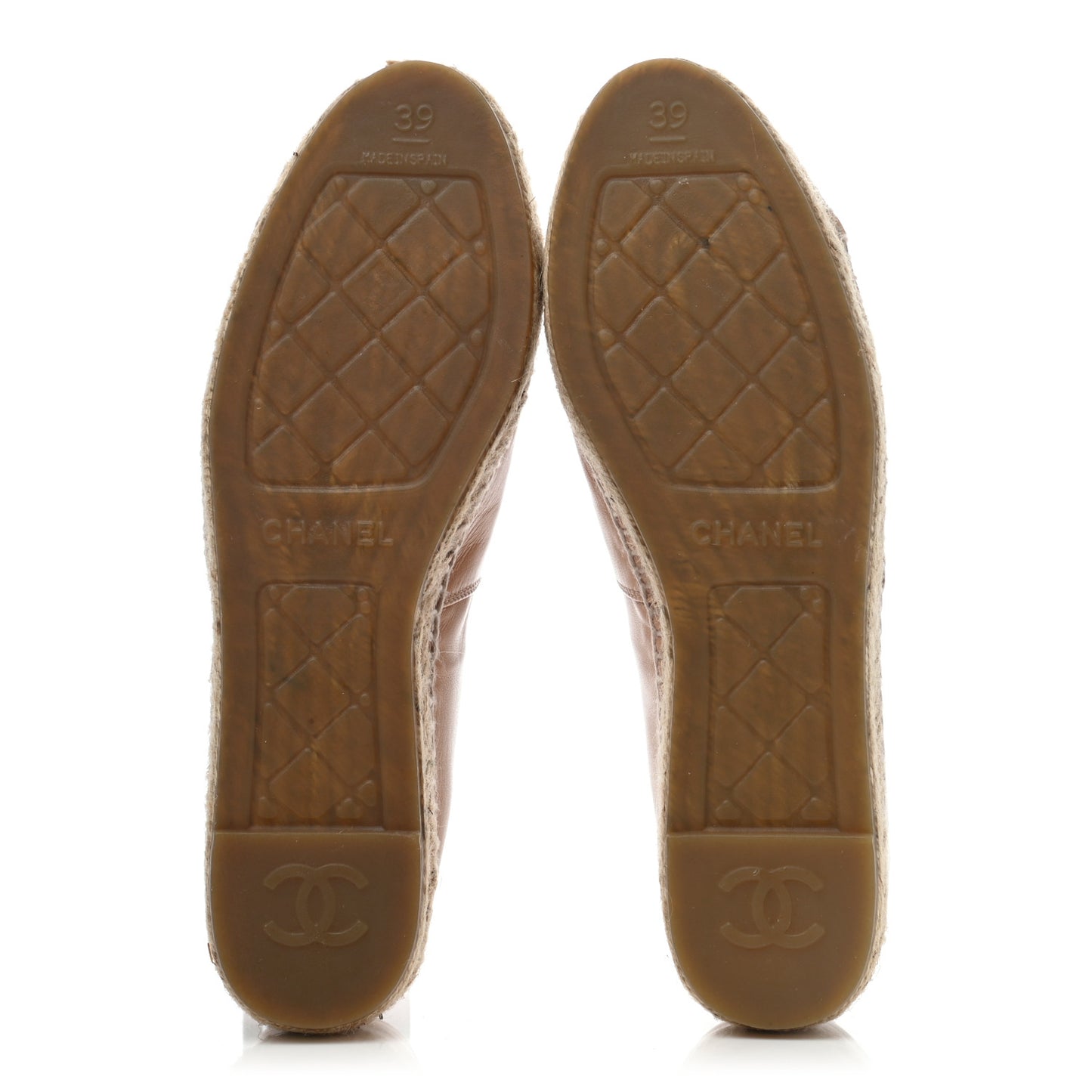 Lambskin CC Espadrilles 39 Nude