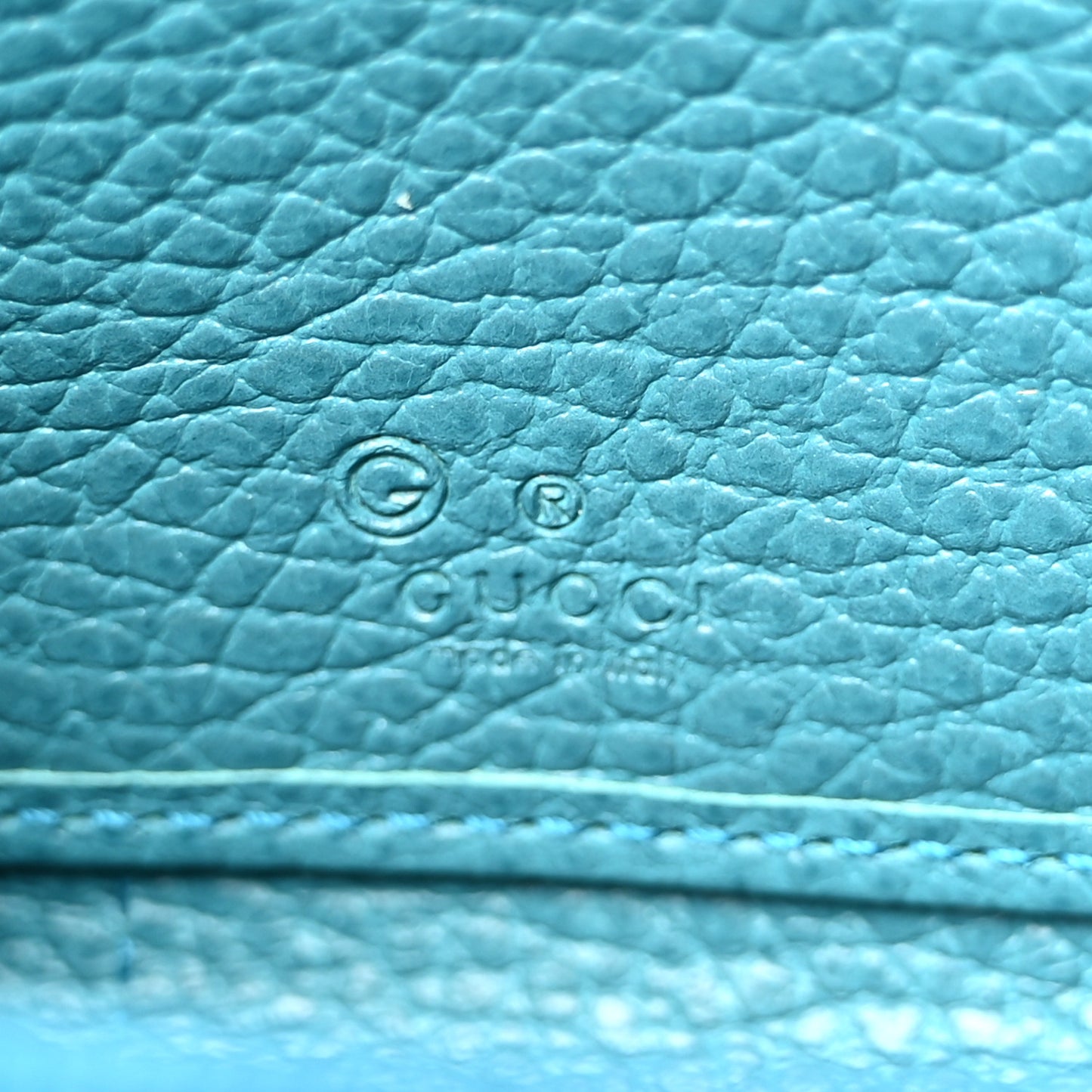 Monogram Dollar Calfskin Zip Around Wallet Beige Ebony Mineral Blue