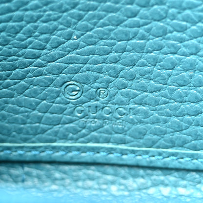 Gucci Monogram Dollar Calfskin Zip Around Wallet Beige Ebony Mineral Blue 6 of 7