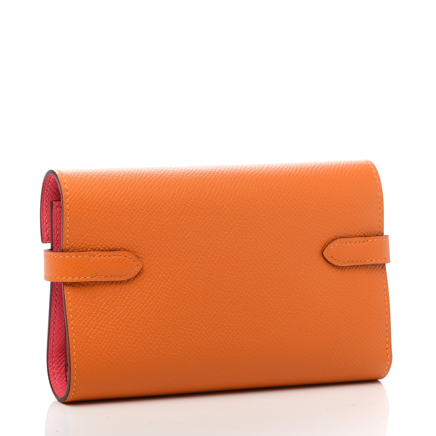 Hermes Epsom Verso Kelly Medium Wallet Abricot Rose Azalee 3 of 9