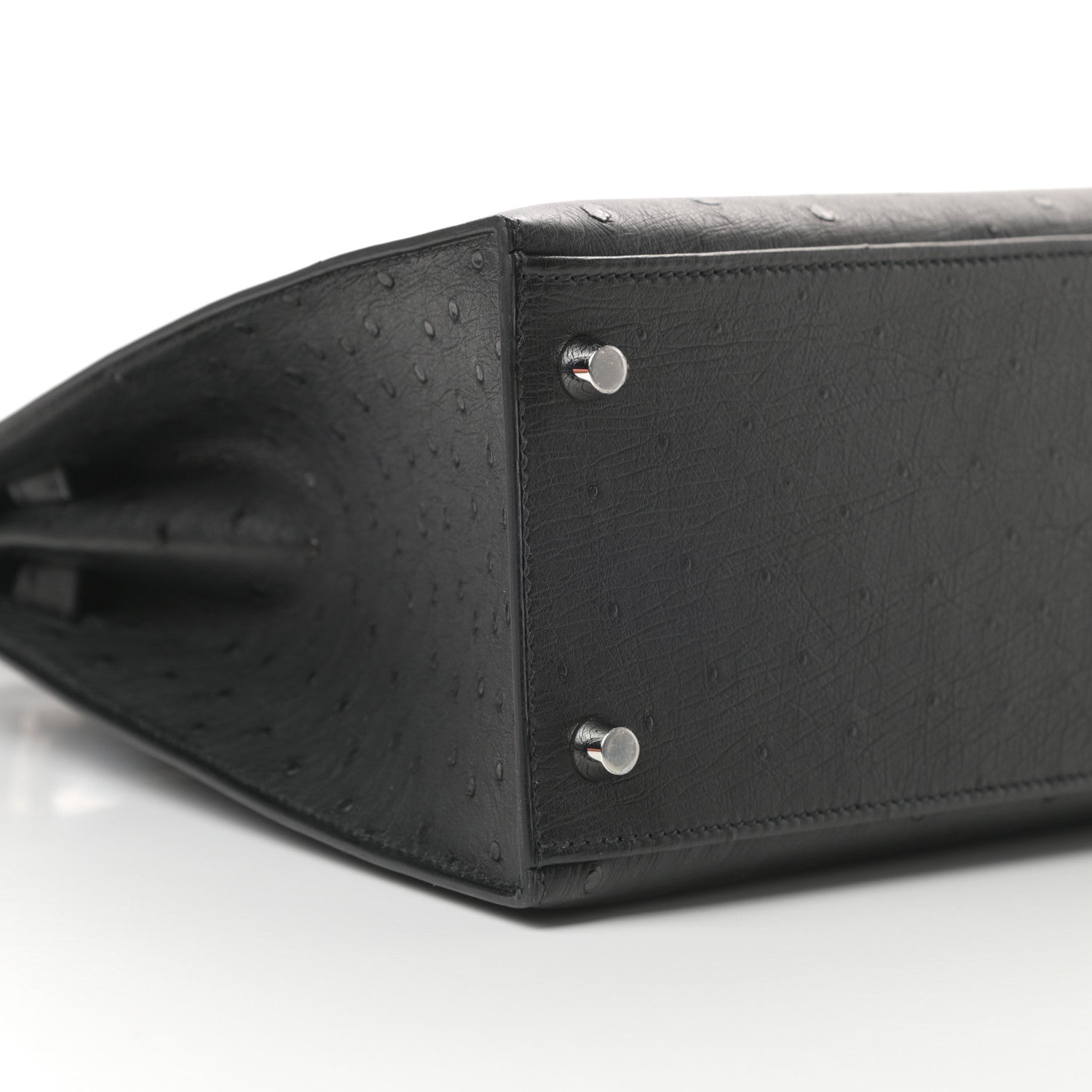 Hermes Ostrich Kelly Sellier 28 Black 9 of 11